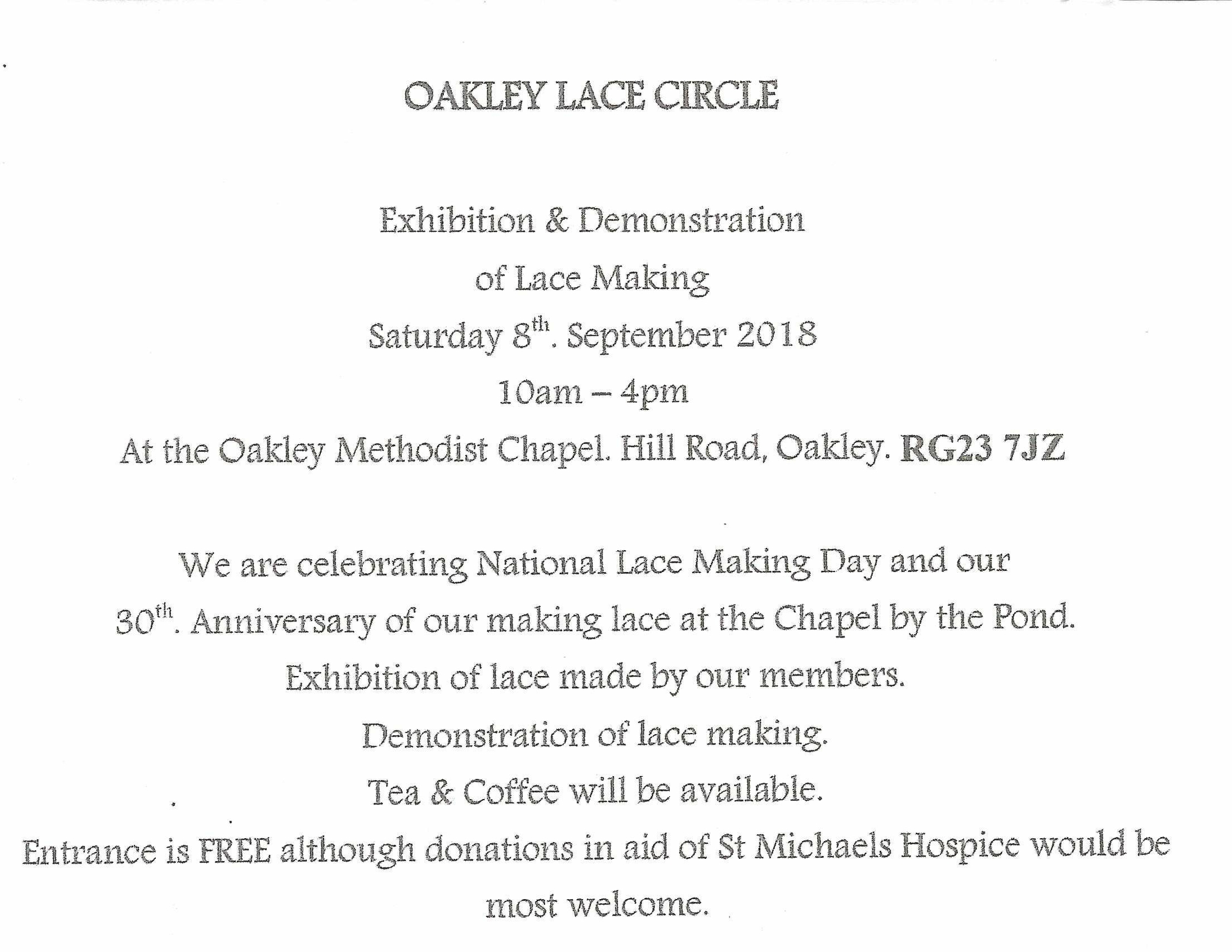 Oakley Lace Circle Notice